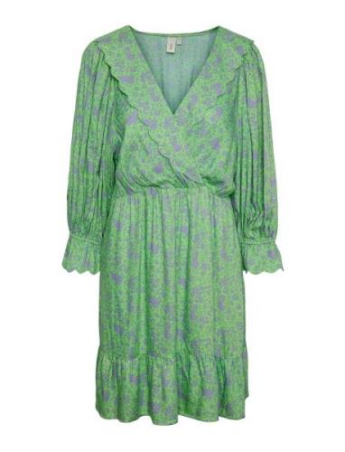 Yasstelli 3/4 Dress S. Lyhyt Mekko Green YAS