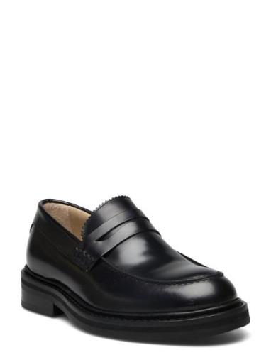 Slfcamille Polido Penny Loafer Loaferit Matalat Kengät Black Selected ...