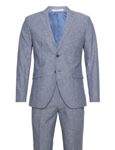 Jprriviera Linen Suit Slim Fit Sn Puku Blue Jack & J S