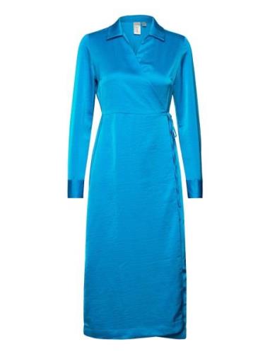 Yassigne Ls Midi Dress - Ca Maksimekko Juhlamekko Blue YAS