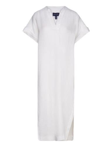 Relaxed Ss Linen Caftan Maksimekko Juhlamekko White GANT