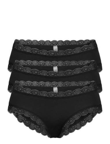 Brief 3-P Em Lace Brazilian Re Alushousut Brief Tangat Black Lindex