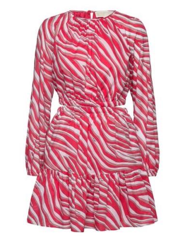 Ls Cut Out Mini Dress Lyhyt Mekko Pink Michael Kors