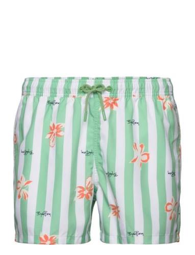 Borg Print Swim Shorts Uimashortsit Green Björn Borg