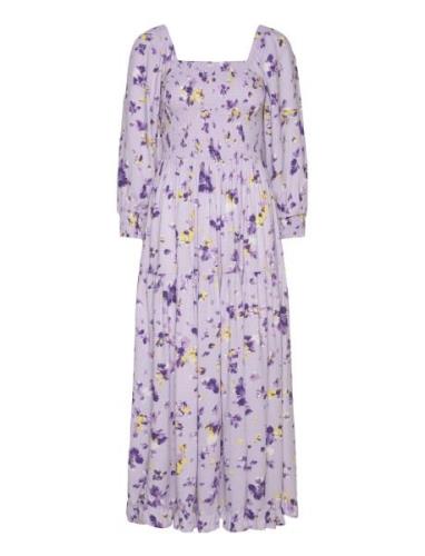 Yasfenny 3/4 Long Dress S. Maksimekko Juhlamekko Purple YAS