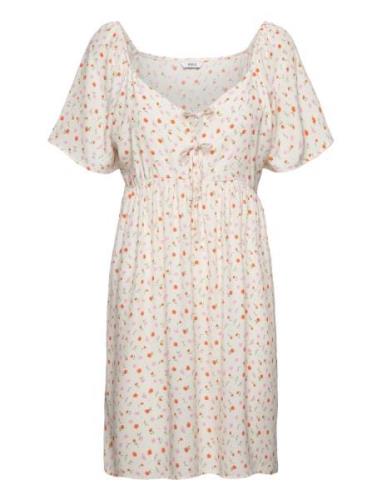 Enrome Ss Dress Aop 7014 Lyhyt Mekko Beige Envii