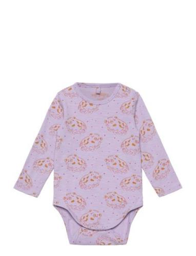 Sggalileo Hedgehog Ls Body Bodies Long-sleeved Purple Soft Gallery