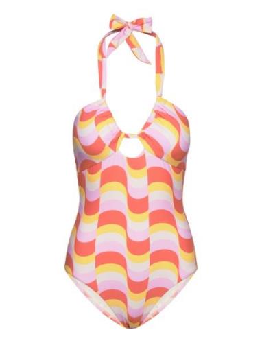 Modern Take Drawstring Halter Piece Uimapuku Uima-asut Pink Seafolly