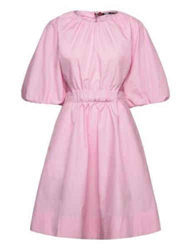 A-Line Puff Sleeve Dress Lyhyt Mekko Pink Karl Lagerfeld