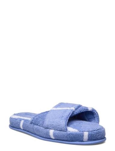 Stripe Cross Slippers Aamutossut Tohvelit Blue GANT