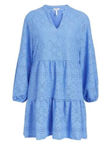 Objfeodora Gia L/S Dress Noos Lyhyt Mekko Blue Object