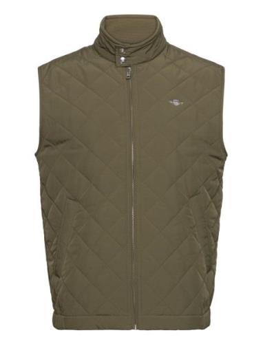 Quilted Windcheater Vest Liivi Khaki Green GANT