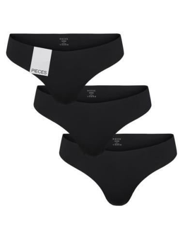 Pcnamee Thong 3-Pack Noos Stringit Alusvaatteet Black Pieces