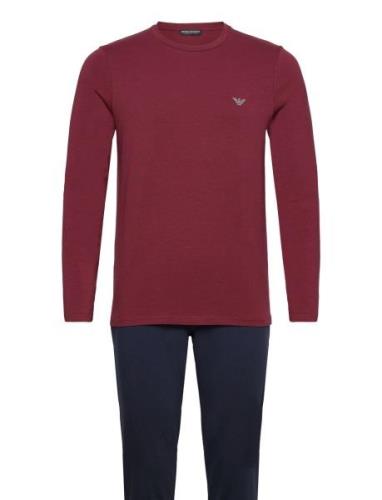 Men's Knit Pyjamas Pyjama Burgundy Emporio Armani