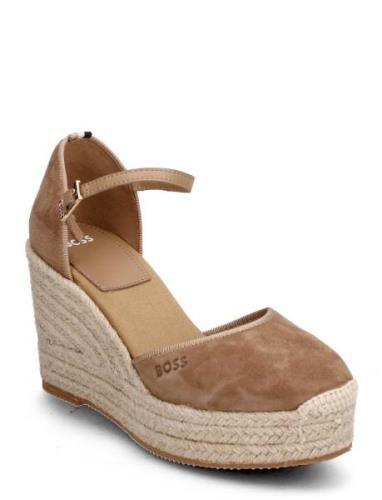 Madeira_Wedge_Sd Korolliset Sandaalit Espadrillot Beige BOSS