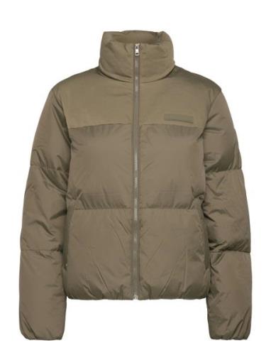 New York Puffer Jacket Vuorillinen Takki Topattu Takki Green Tommy Hil...