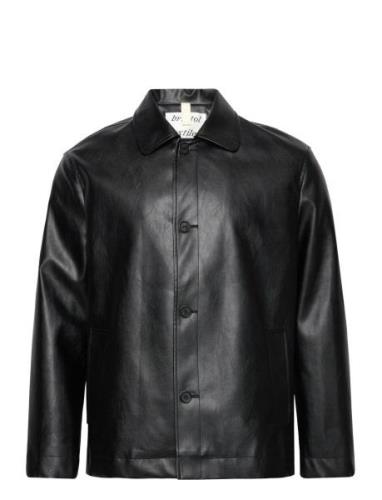 Alfred Faux Leather Nahkatakki Black Brixtol Textiles