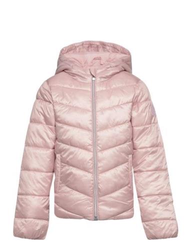 Kmgnewtalia Nea Quiltd Aop Jacket Cp Otw Toppatakki Pink Kids Only