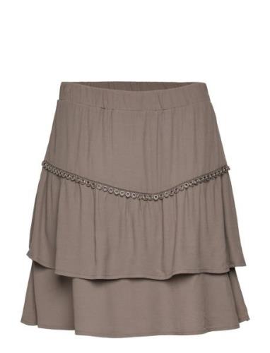 D6Chia Eyelet Mini Skirt Lyhyt Hame Grey Dante6