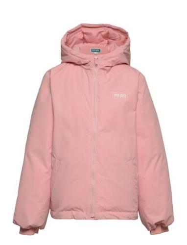 Puffer Jacket Takki Pitkä Takki Pink Kenzo