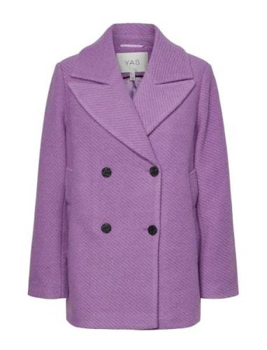 Yasinferno Wool Mix Jacket Villakangastakki Purple YAS