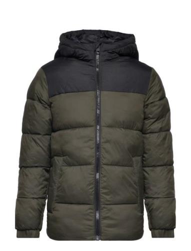 Jjetoby Puffer Hood Sn Jnr Toppatakki Khaki Green Jack & J S