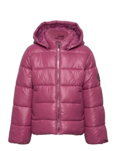 Kmgnewemmy Savannah Quiltd Jacket Cp Otw Toppatakki Pink Kids Only