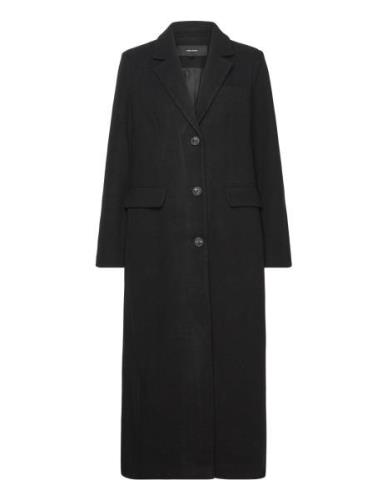 Vmvincemilan Long Coat Boos Cp Outerwear Coats Winter Coats Black Vero...