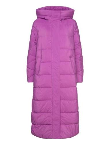 Yasliro Long Padded Coat Topattu Pitkä Takki Purple YAS