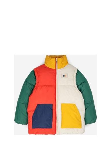 Color Block Padded Anorak Toppatakki Red Bobo Choses