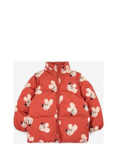 Mouse All Over Padded Anorak Toppatakki Red Bobo Choses