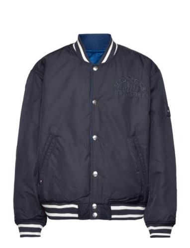 Reversible Jacquard Bomber Bombertakki Takki Blue Tommy Hilfiger