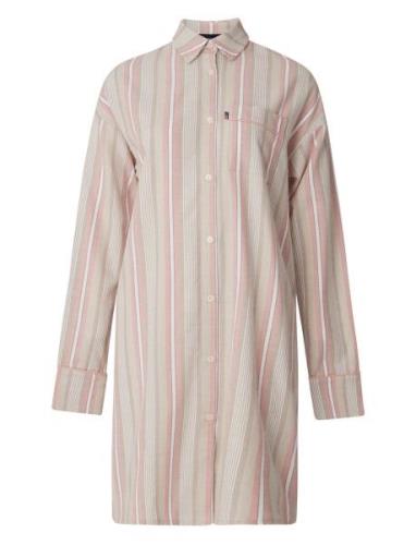 Luna Organic Cotton Flannel Nightshirt Yöpaita Pink Lexington Home