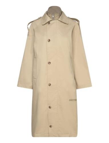 Iron Coat Ohut Pitkä Takki Beige Notes Du Nord