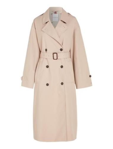 Cotton Relaxed Trench Trenssi Takki Beige Tommy Hilfiger