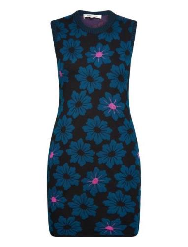 Dvf Mylo Dress Lyhyt Mekko Blue Diane Von Furstenberg