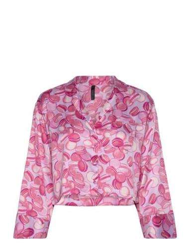 Jacket Ls Satin Macaron Toppi Pink Hunkemöller