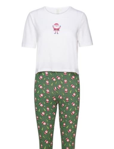 Onlliga X-Mas Nightwear Set Pyjama White ONLY