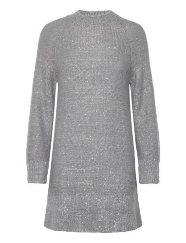 Glitter Knit Dress Lyhyt Mekko Silver By Ti Mo