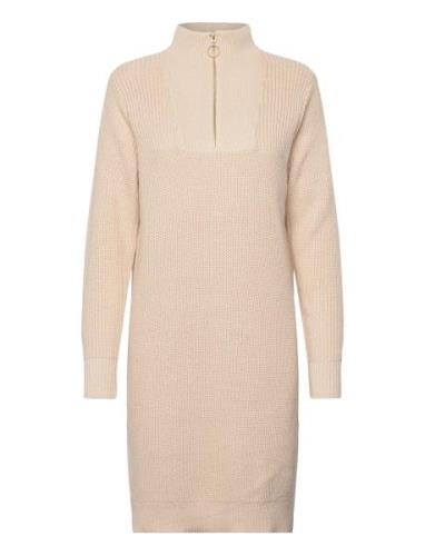 Kalioa Knit Dress Lyhyt Mekko Beige Kaffe