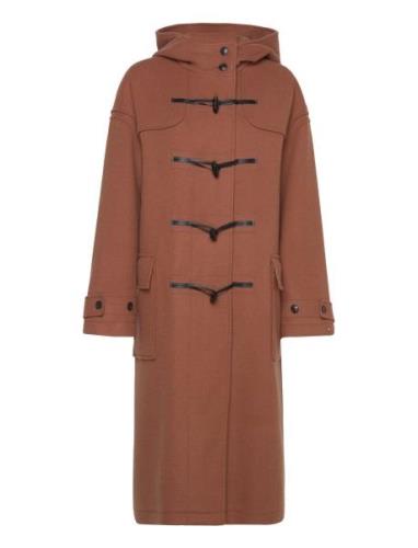 Wool Maxi Duffle Outerwear Coats Winter Coats Brown Tommy Hilfiger