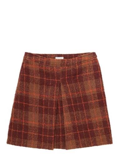 Skirt Boucle Lyhyt Hame Brown Tom Tailor