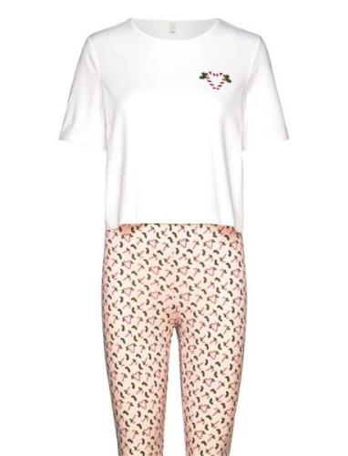 Onlliga X-Mas Nightwear Set Pyjama White ONLY