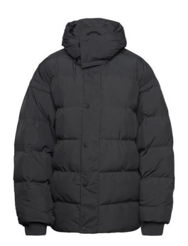 Boxy Puffer Jacket Vuorillinen Takki Topattu Takki Black Hope