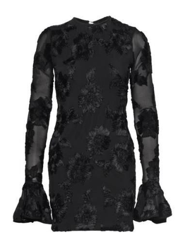 3D Mesh Tight Mini Dress Lyhyt Mekko Black ROTATE Birger Christensen