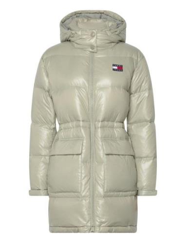 Tjw Midi Alaska Puffer Topattu Pitkä Takki Green Tommy Jeans