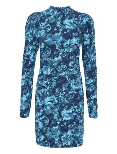 Ravagz Slim Dress Lyhyt Mekko Blue Gestuz