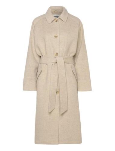 Olena Coat Ohut Pitkä Takki Beige Fabienne Chapot