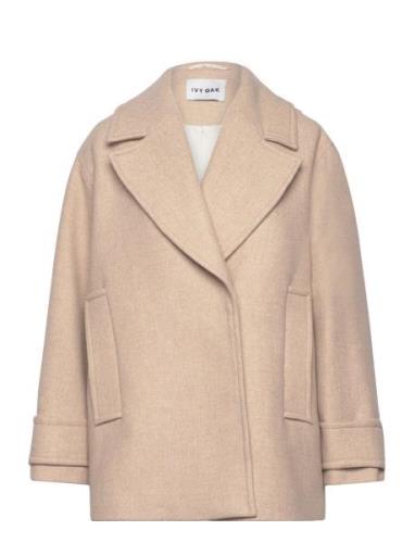 Pea Coat Villakangastakki Beige IVY OAK