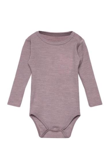 Berry - Bodysuit Bodies Long-sleeved Pink Hust & Claire